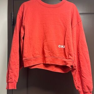 Women's Classic Red Crew Neck Sweater